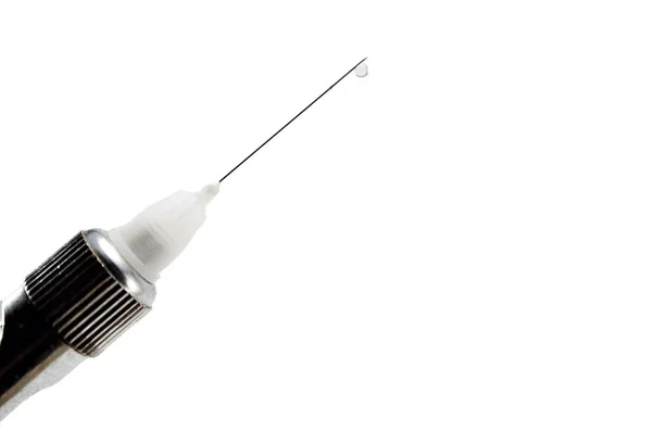 Needle Carpool Syringe Local Anesthesia Dentistry Isolated White Background Close — 스톡 사진