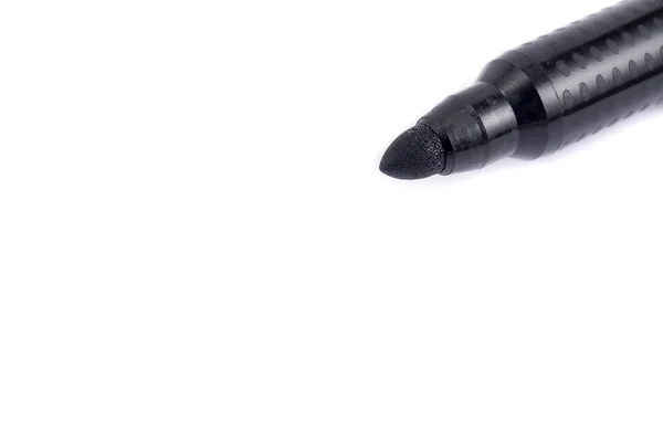 Czarny Marker Filcowy Długopis Białym Tle Odizolowany Makieta Przestrzeń Kopiowania — Zdjęcie stockowe