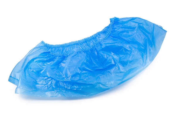 Disposable Blue Shoe Covers Hospital Visits Isolated White Background — ストック写真