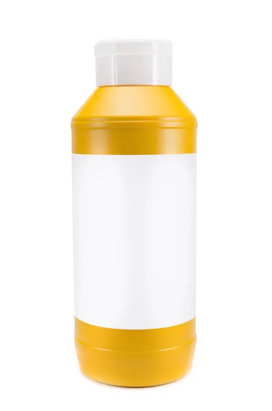 Mustard Bottle Empty Label Copyspace Mockup — Stock Photo, Image