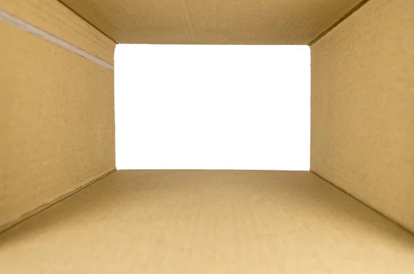 Cardboard Box Parcels Clipping Path Look Mock Copyspace — Stock Photo, Image