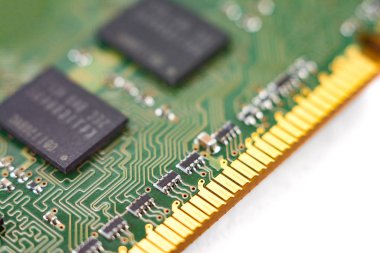 bilgisayar Ram, sistem belleği, ana bellek, rasgele erişim belleği, dahili bellek, gemide, bilgisayar detay, yakın çekim, yüksek çözünürlük, beyaz arka plan üzerinde izole