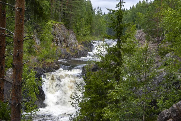 Río Burbujeante Rápido Montaña Flujo Del Río — Foto de Stock