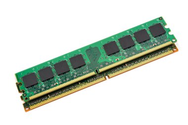 bilgisayar Ram, sistem belleği, ana bellek, rasgele erişim belleği, dahili bellek, gemide, bilgisayar detay, yakın çekim, yüksek çözünürlük, beyaz arka plan üzerinde izole