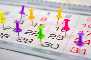 pin on calendar on last date of month, end of month, reports, end of work, deadline clipart