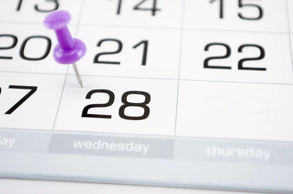Pin Kalendář Poslední Den Měsíce Konec Měsíce Zprávy Konec Práce — Stock fotografie