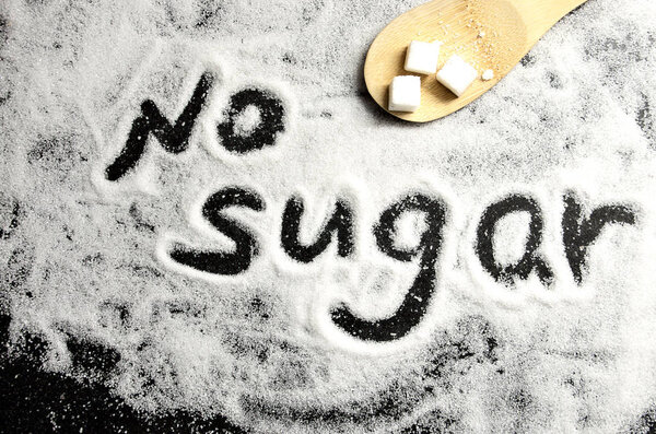 the inscription of sugar-free sugar, caries prevention, dental health care, causes of carious lesions, diabetes, obesity, no sugar