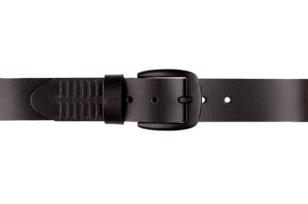 Cinturón Pantalón Para Hombre Cuero Abrochado Cerradura Aislado Sobre Fondo — Foto de Stock