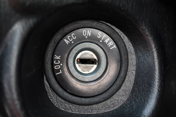 Car Ignition Lock Close Front View — Stock Photo, Image