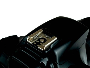 Modern dijital tek lensli yansıtmasız kamera üzerinde sıcak ayakkabı, harici flaş bağlantısı için temas