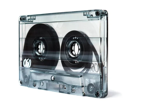 ヴィンテージ オールド ミュージック カセット フィルムホワイト バックグランド コピー スペース モックアップ — ストック写真