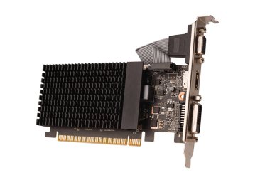 dvi hdmi vga bağlantıları olan bilgisayar grafik kartı, pasif soğutma sessiz işlemi, profesyonel grafik kartı