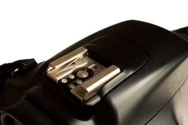 Modern dijital Slr aynasız kamera üzerinde sıcak ayakkabı, harici flaş bağlantısı için bağlantı