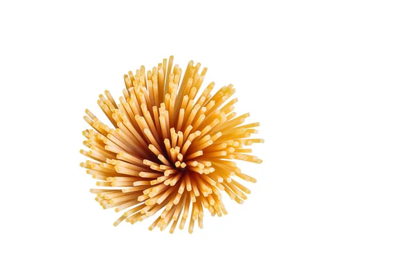 Macaroni Non Préparé Corde Crue Noué Spaghettis Blé Dur Main — Photo