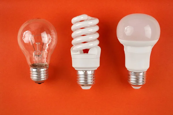 Generations Light Bulbs Incandescent Halogen Bulbs Led Bulbs Modern Energy — 스톡 사진
