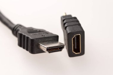 Harici monitörleri Hdmi kablosu ile bilgisayara bağlamak için mini Hdmi adaptörü ve Hdmi bağlayıcısı