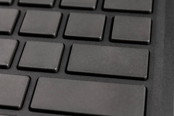 Graue Tastaturtasten Eines Pcs Oder Laptops Nahaufnahme Ohne Beschriftungen Mit — Stockfoto