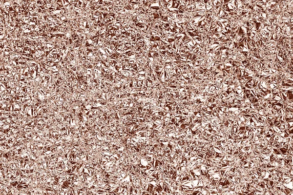 Shiny  foil texture for background and shadow. Crease. Rose gold — Stock Photo, Image