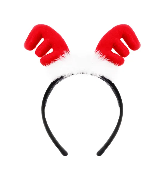 Pair of toy reindeer horns. Isolated on a white background — Stock Photo, Image