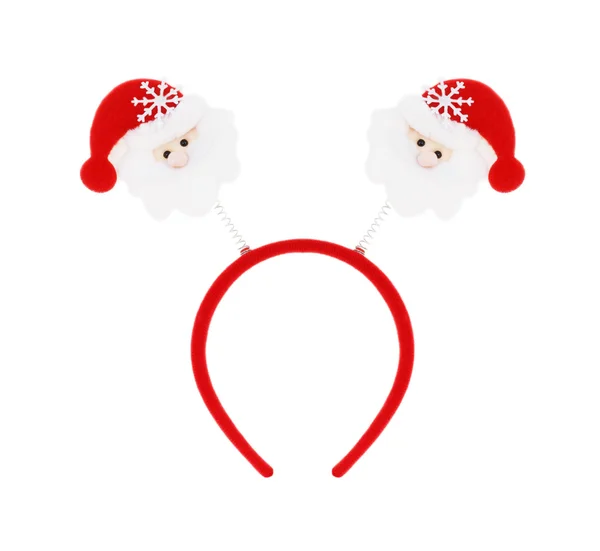 Santa hoofdband geïsoleerd op witte achtergrond. — Stockfoto