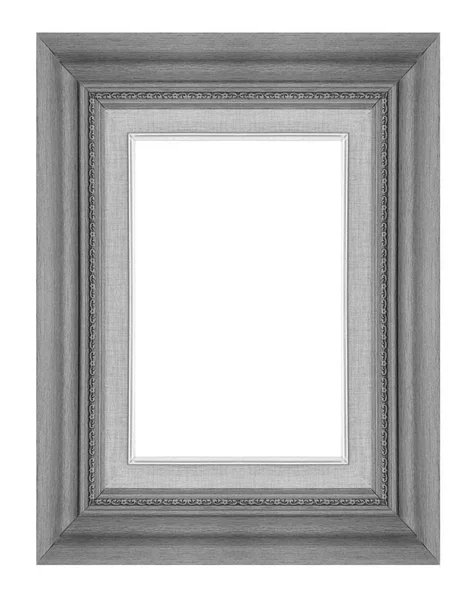 Antique picture wood frame isolated on white background, tracery — Stock Photo, Image