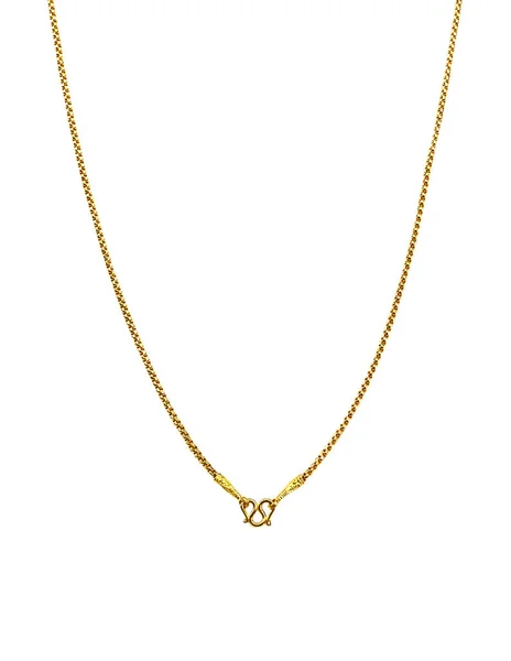 Gold chain necklace isolated on white background — Stock Photo, Image