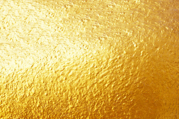 Gold wall background or texture and shadow