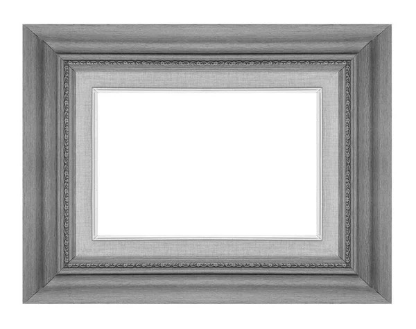 Antique picture wood frame isolated on white background, tracery — Stock Photo, Image