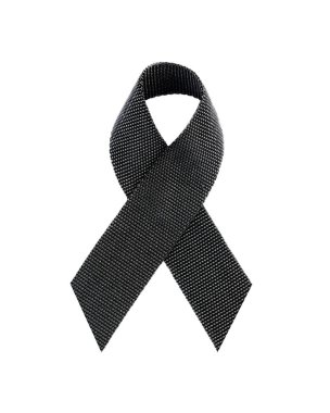 Siyah yay beyaz arkaplanda izole edildi