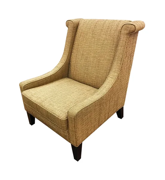 Fotel na białym tle. Kolor brązowy — Zdjęcie stockowe