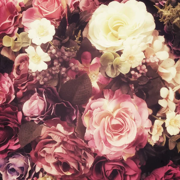 Rose fack flower, vintage stye — Stock Photo, Image