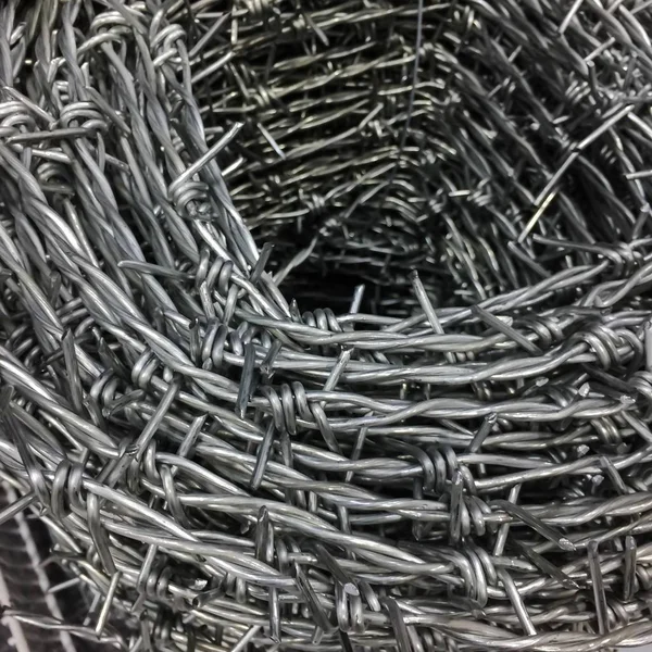 Roll of barbed wire for background — Stock Photo, Image