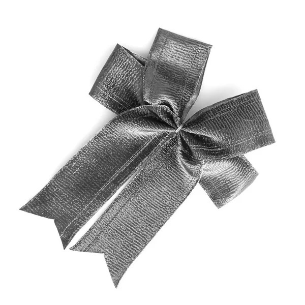 Gray bow on gray blackground — Stock Photo, Image