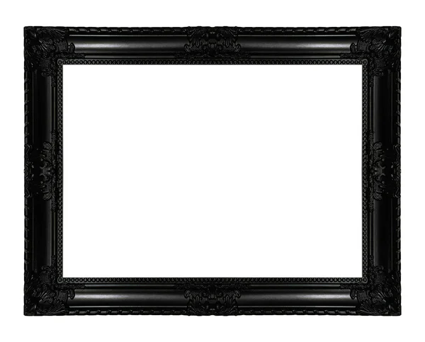 Античная черная рамка изолированы на белом фоне, обрезка пути — стоковое фото