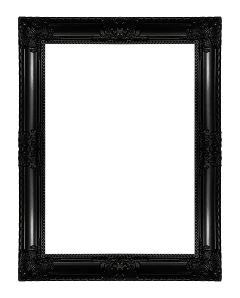 Antique black frame isolated on white background, clipping path — Stock Photo, Image