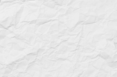 Doku veya tasarımınız için arka plan beyaz kağıt buruşuk