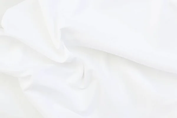 Närbild av vita sängkläder lakan och kopia-utrymme. — Stockfoto