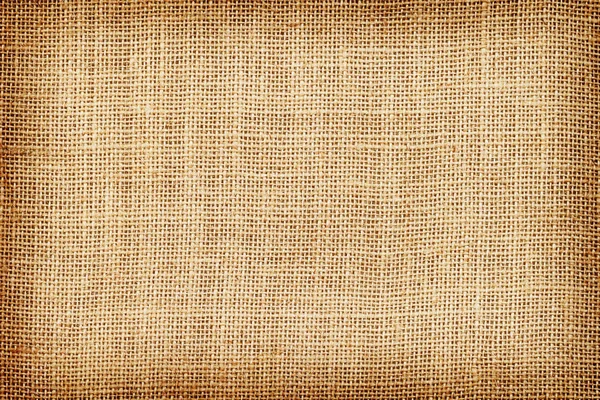 Brown sackcloth texture or background and empty space — Stock Photo, Image