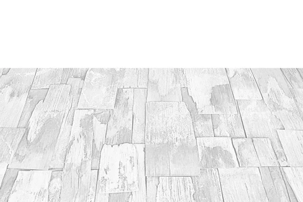 Λευκό ξύλινο δάπεδο σανίδων σε λευκό φόντο — Φωτογραφία Αρχείου