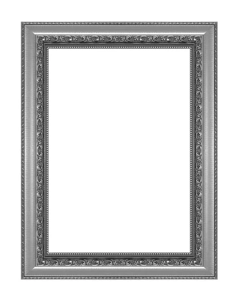 Antique gray frame isolated on white background, clipping path — Stock Photo, Image