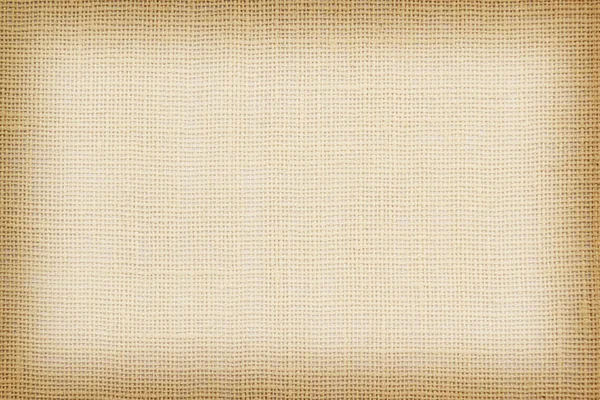 Brown light sackcloth texture or background and border shadow fo — Stock Photo, Image