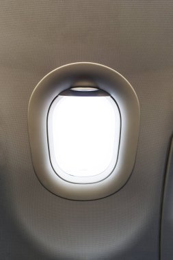 Uçak pencere tek ve güneş ligth