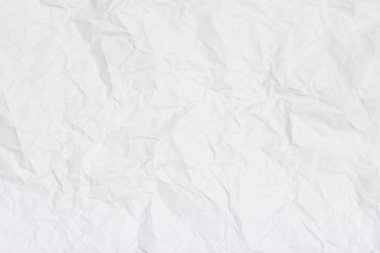 Doku veya tasarımınız için arka plan beyaz kağıt buruşuk