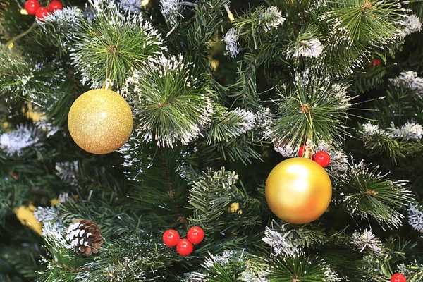 Bola Navidad Decoración Primer Plano Árbol —  Fotos de Stock