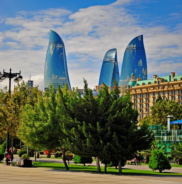 Városkép Baku, Azerbajdzsán — Stock Fotó