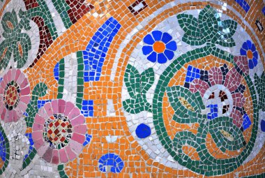 Barcelona'da Katalanca Palace müzik mozaiği