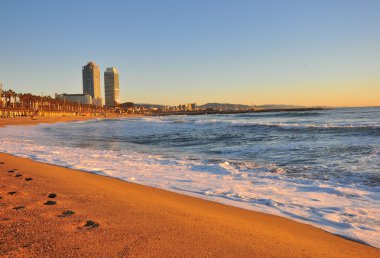 Barcelona beach görünümünü