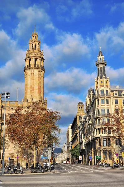 Barcelona belvárosában Laietana Street View — Stock Fotó