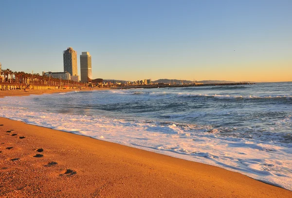 Vista de la playa de Barcelona — Foto de Stock