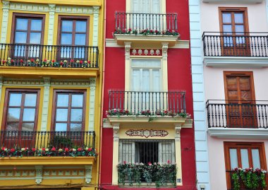 Renkli evler Valencia, İspanya